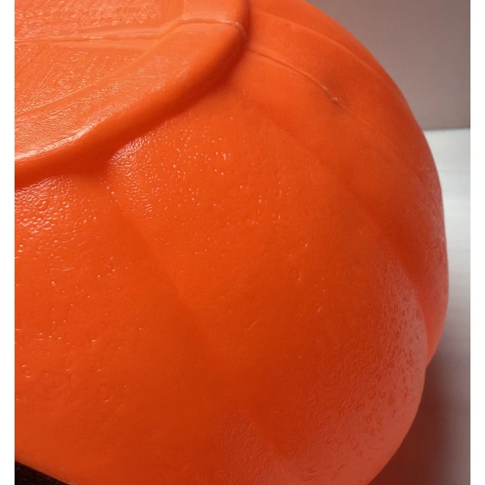 Vtg Union Products Halloween Blow Mold Pumpkin Jack O Lantern Candy Bucket Pail